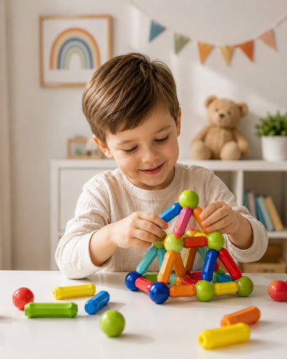 Magnetic Building Blocks | Screen-Free Brain Building Toy
