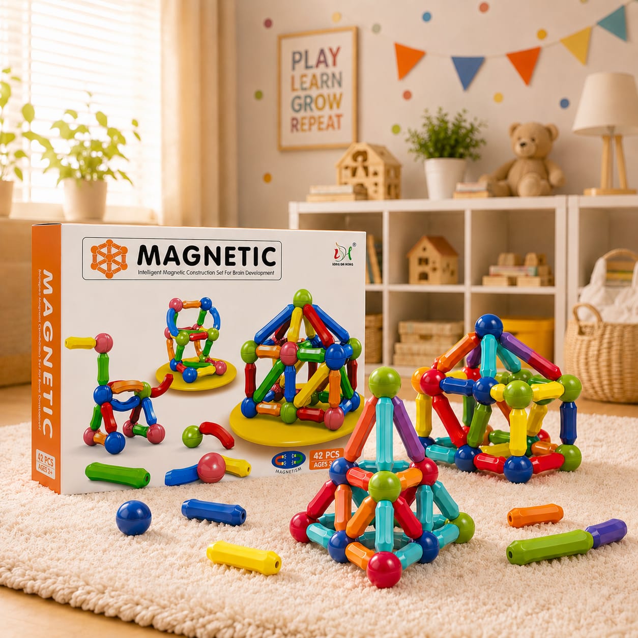 Magnetic Building Blocks | Screen-Free Brain Building Toy